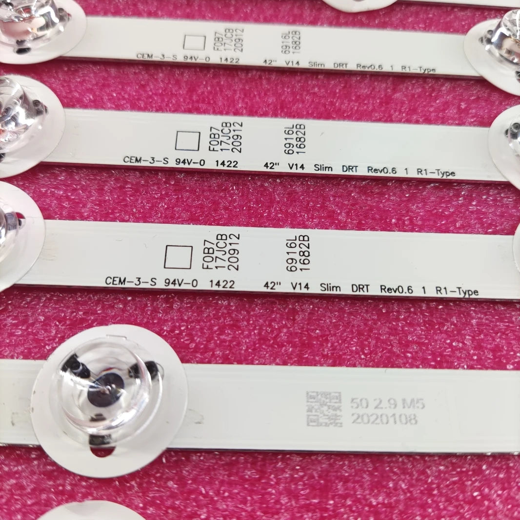 10pcs LED Backlight strip for 42LB670V 42LB720V 42LB730V 42LB680V 42LB690V 42LB671V 42LB673V 6916L-1682A 1684A 1683B 1685B