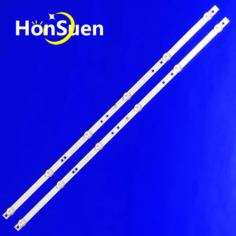 100% New 2pcs/Kit LED strips for 32 TV AKAI AKTV3225 ROMSAT 32HSK1810/T2 TELESYSTEM BM32C1 SMART