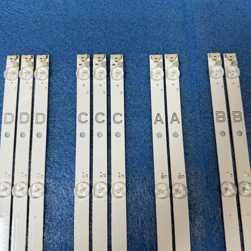 Full set LED Backlight strip(10) blue light for OK OTV 65AQU-5022V BUSH QLED65UHDRS RF-CF650001AE30-0801 A