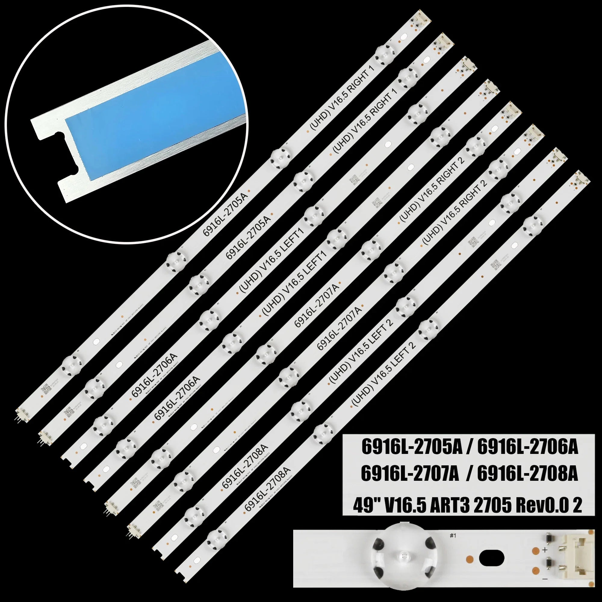 LED Strip For 49LH570V 49LW340H 49LW55S 49LJ510M 49UH661V 49UH650V 49LJ58300W 49UH603V 6916L-2452A 6916L-2453A