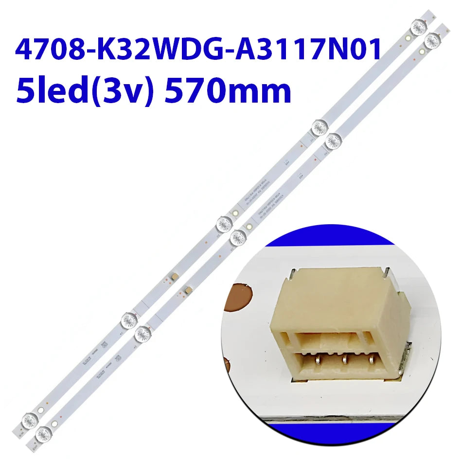 Backlight lamp bead 4708-K32WDG-A3117N01 K320WDG A3 5LED 568MM 3V 32inch LCD TV strip BSE32-G 32BSE5501 32d7000 TF-LED32S81T