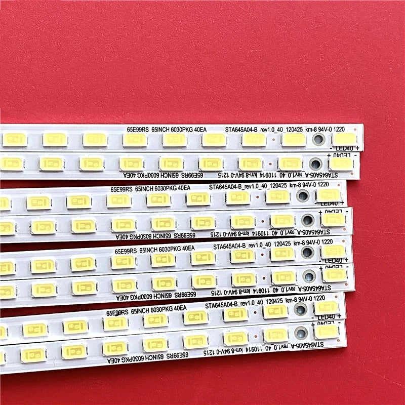 8PCS LED strips for 65LM620S-ZB 65LM6200 65LM6200-TA Innotek 65INCH 6030PKG 40EA 12PIN A B C D Type Rev0.0 110621 STA645A04