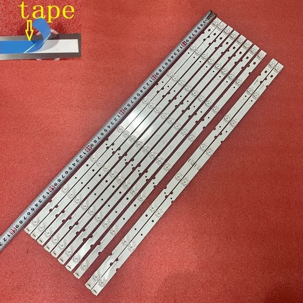 10pcs/set LED Strip 8LED For TCL 65P8S 65D8-3030-8X8EA-A 65S525 65S4 65S525LABA 65S525LBAA 65EP668X1 65EP680 65EP681 65EP682