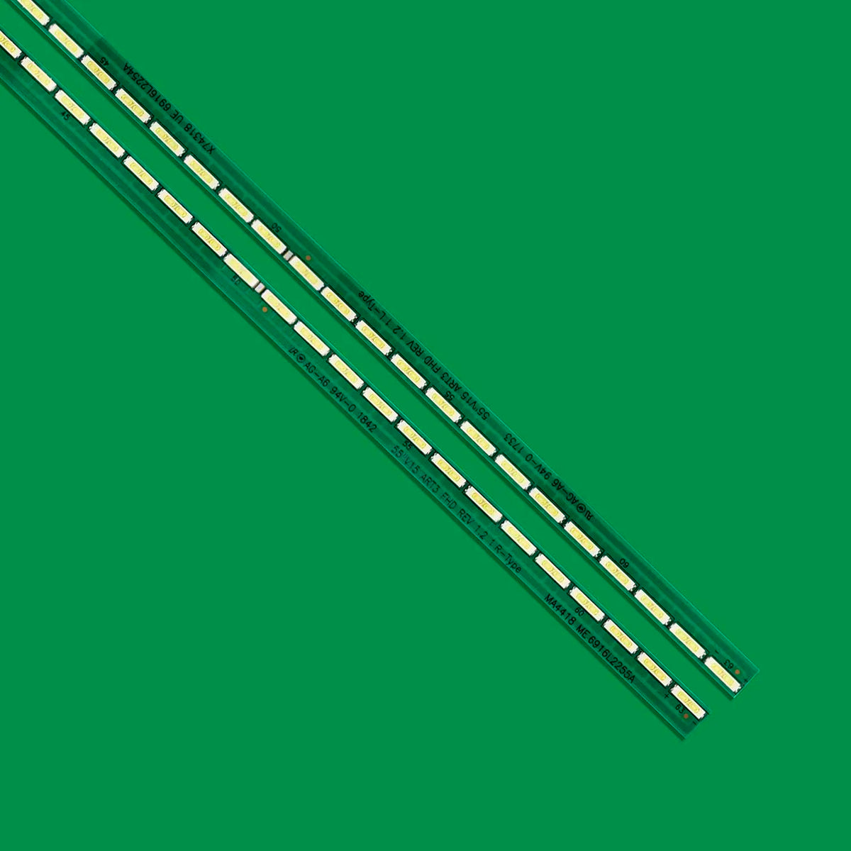 New kit 2 PCS 63LED 607mm LED strip for 6922L-0149 55LF6309 55LF6310 6916L2234A 6916L2235A 2255A 55" V15 ART13 FHD R L type