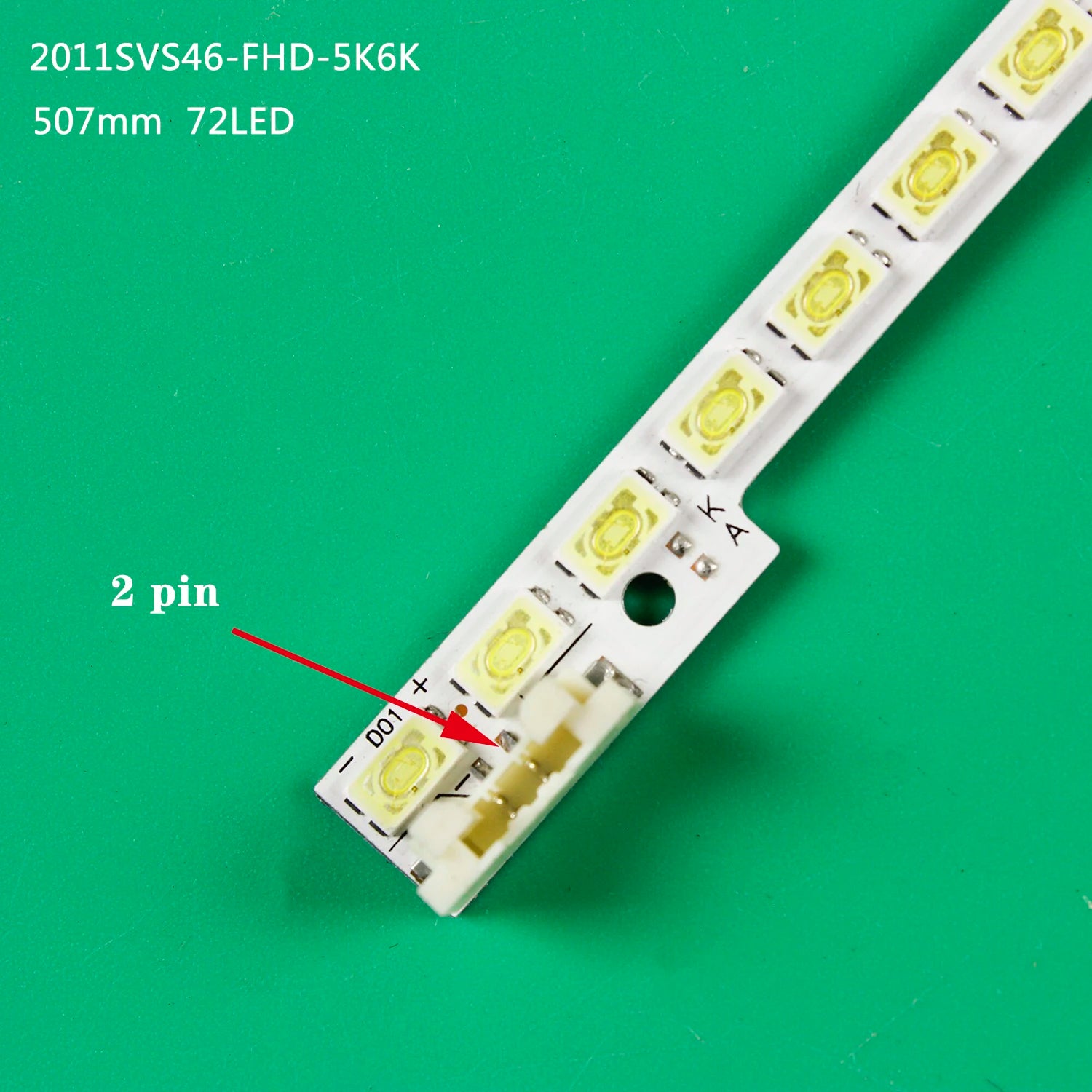 10pcs/5set LED strip For Samsung 46'' TV 2011SVS46-FHD-6.5K LEFT/RIGHT JVL3-460SMB-R1 BN64-01645A UE46D6517 UN46D6400UF