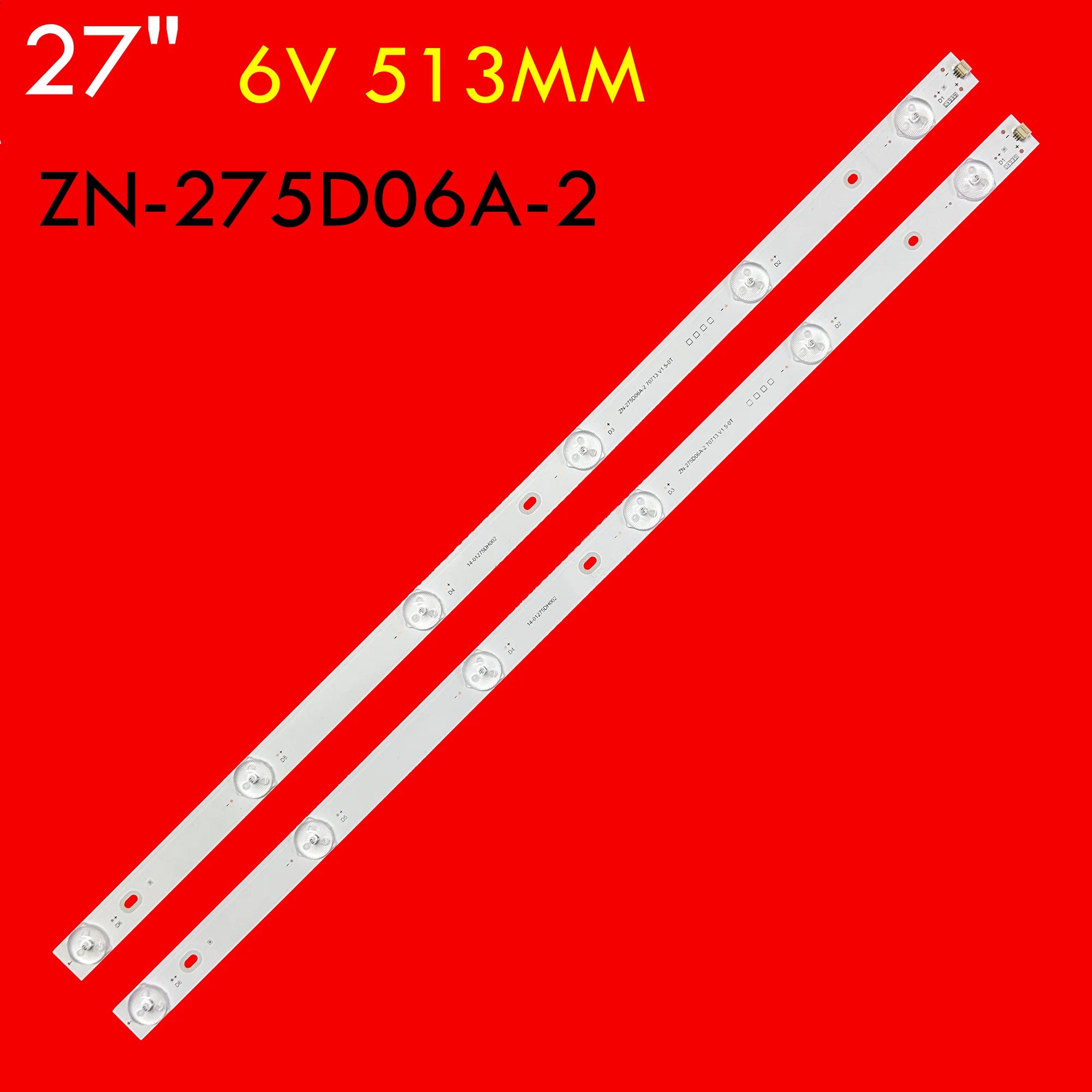 10pcs LED Backlight Strip For CAIRI42 14-01275DH002 ZN-275D06A-2