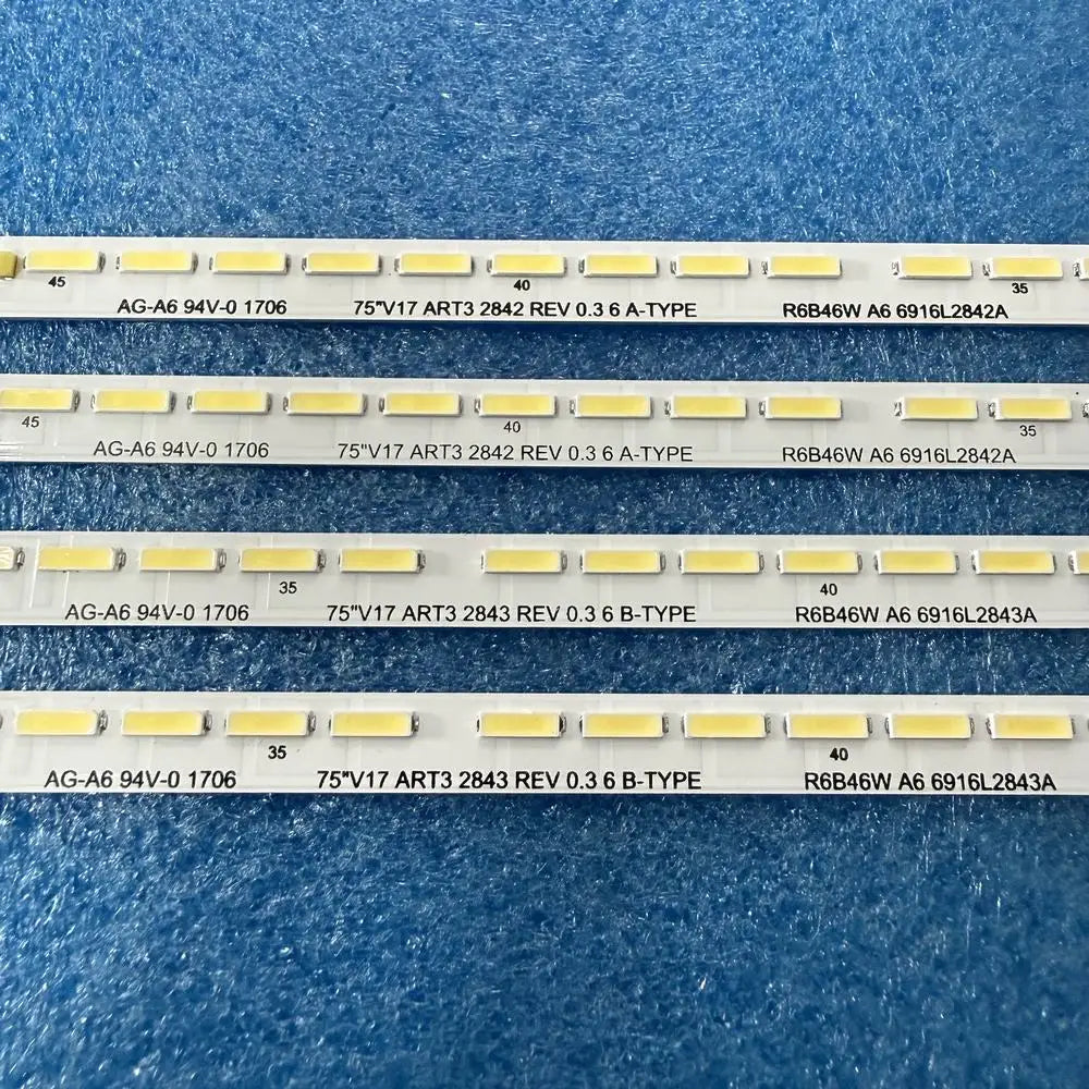 LED Backlight Strip for 75UJ6580 75UJ657T 75UJ6450 75UJ657A 75UJ6470 75UJ675V 75UV340V 6916L-2843A 2842A LC750EGE FK M1