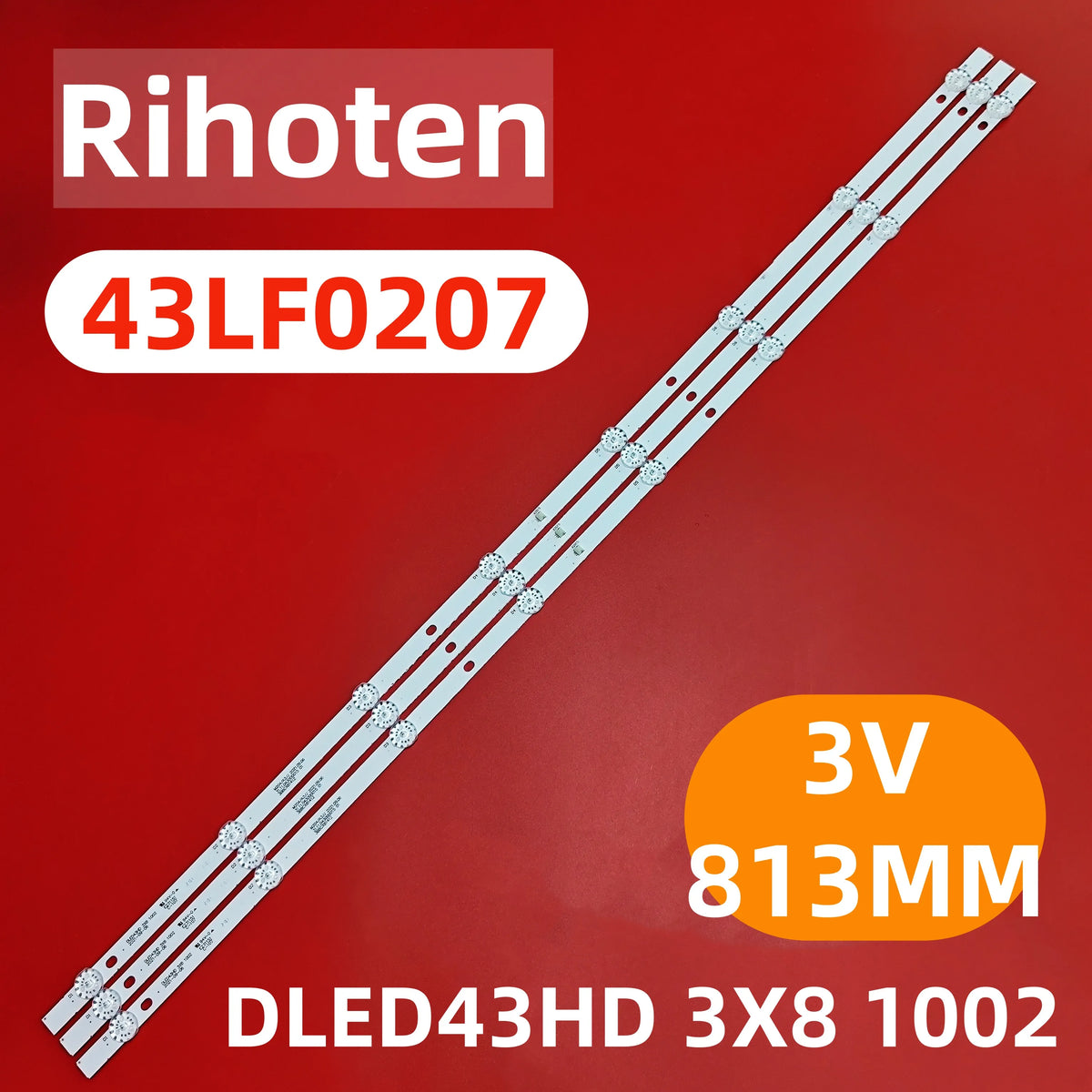 LED strips For DLED43HD 3X8 1002 for 43LF0207 43HRP6507 Erisson 43FLM8000T2 43FLES85T2SM BQ 4303B AWOX AWX-10943ST