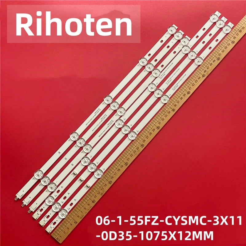 11lamps led strip 06-1-55FZ-CYSMC-3X11-0D35-1075X12MM-20220122 26150101649 For  55M2UB  LU55C7 L55M7-EA 06 1 55FZ CYSMC 3X11