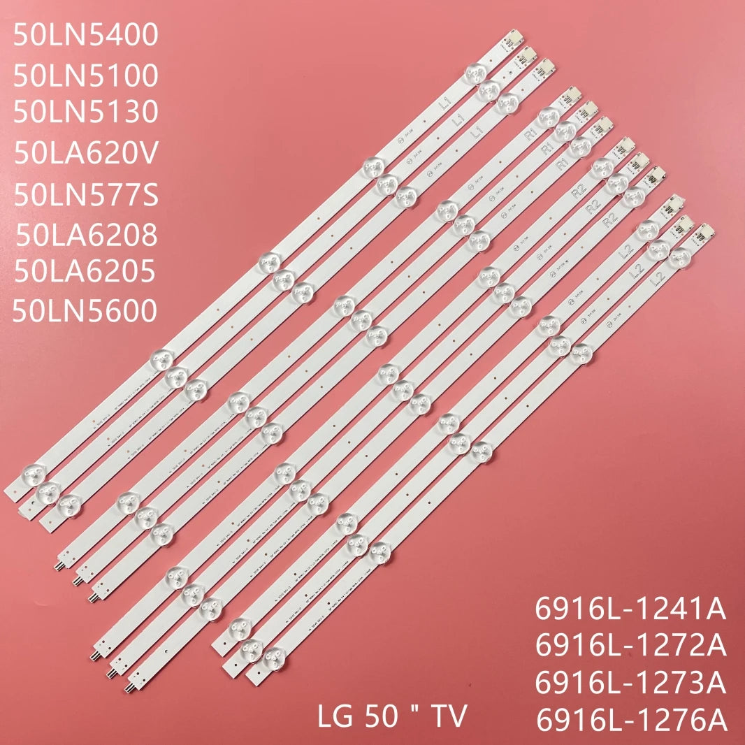 LED Backlight Strip 10 Lamp For 50' TV 50LA6208 50ln540v 50LN5400 50LA620V 50LA620S 50LN577S 6916L-1276A 1273A 1272A 1241A