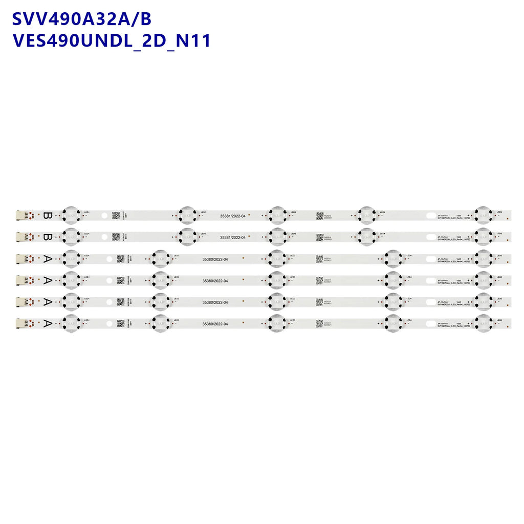 LED backlight strip for 49HE4000 49R6010U 49U5766D 49U6863DB 49L3753DB 17DLB49UER4-A 17DLB49UER4-B JL.D49071330-078AS-M_V02