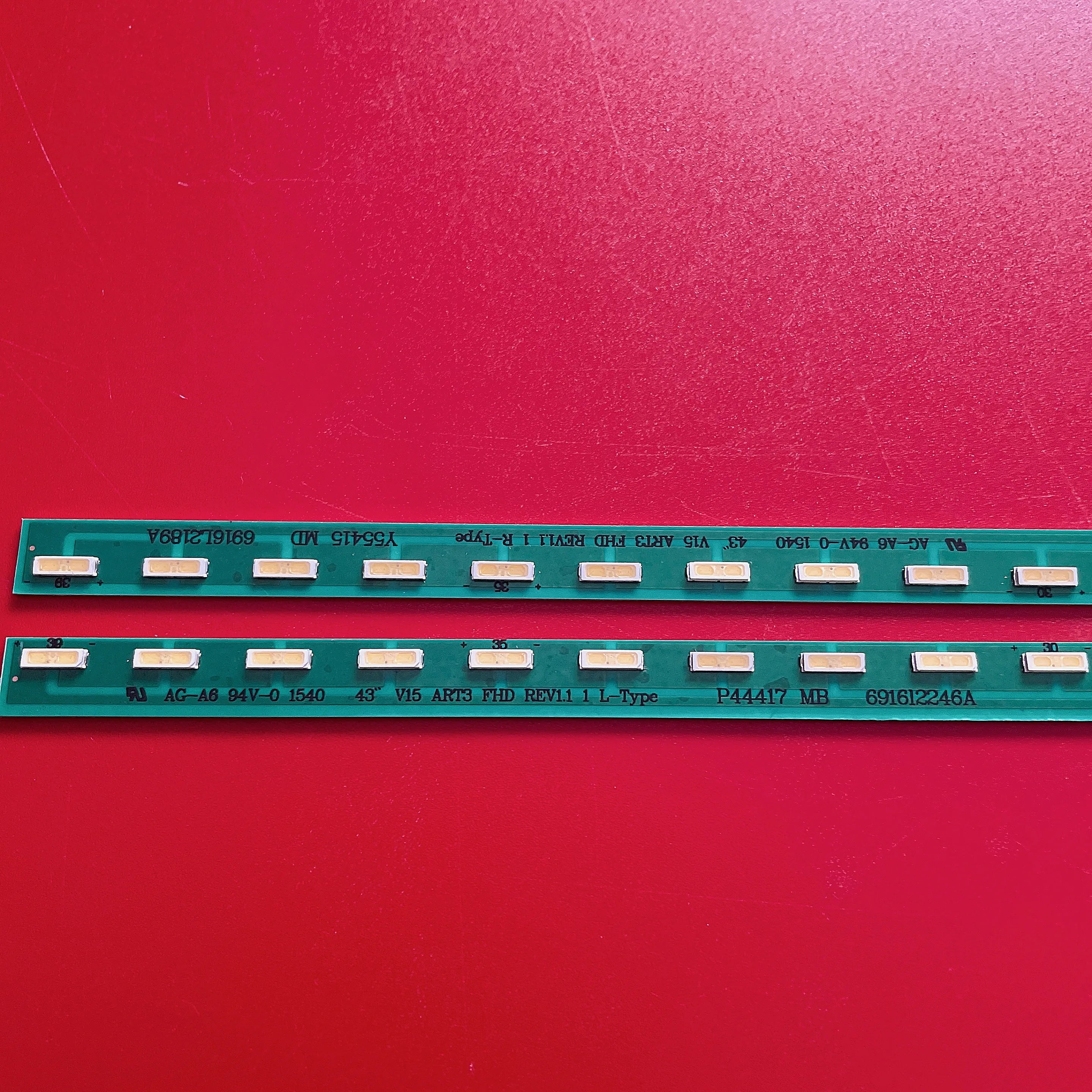 39 Lamp LED Strip For 43LF5400 43LF634V 43LF632V 43LF570V 43LF631V 6916L-2246A 6916L-2247A 43UF6750 43UF6800 43SM5B-BD