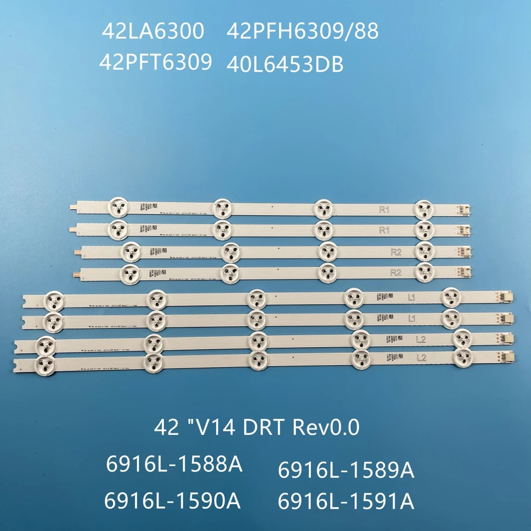 TV's LED Backlight Strips For 42PFH5609/88 42PFT5609/60 LED TV Bars 42" V14 DRT REV0.0 1 L1 R1 Bands Rulers 6916L-1455A