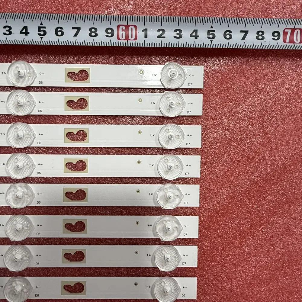 8pcs/set LED Strip For 7LED 65UP7000PUA 65UN7000PUD 65UN70006LA 65PFL5765/F8 4C-LB650T-YHB TCL-65D1200-3030FC 65HR332M07A3