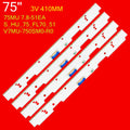 LED TV Backlight Strip For UN75MU7000 UA75MU7700JXXZ S_HU_75_FL70_51 75MU 7.8-51EA BN96-42588A BN96-42589A V7MU-750SM0-R0