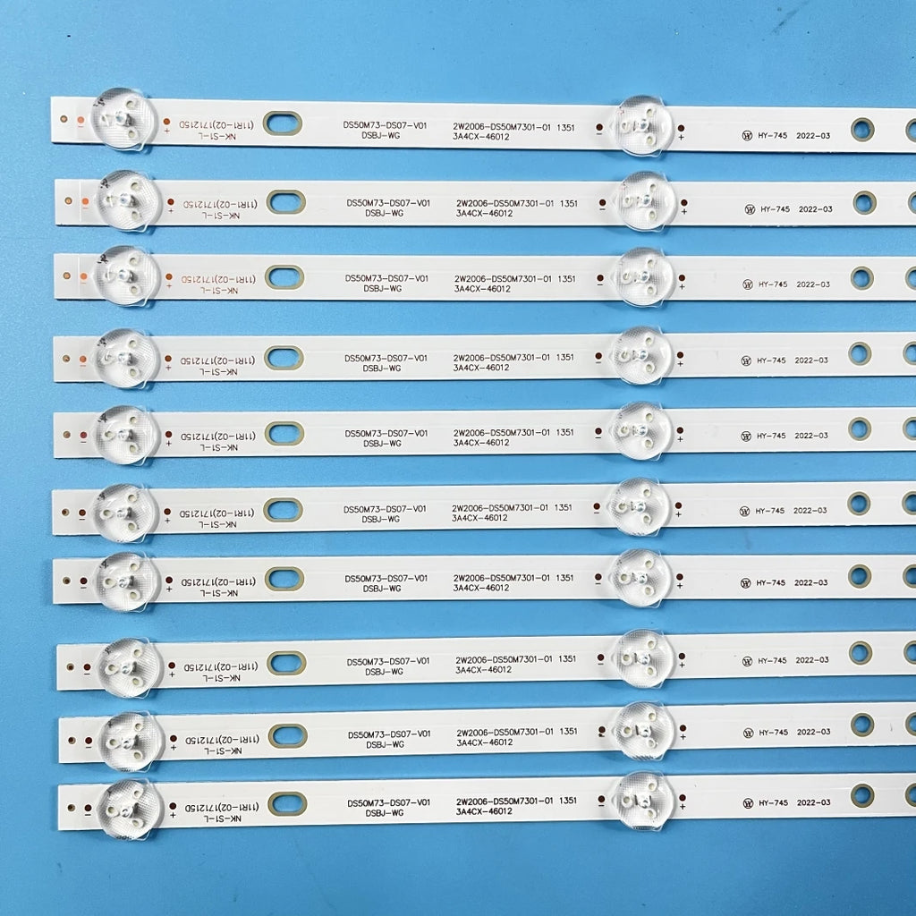 10pcs LED Backlight strip for NES0NS 50F570T2 AKAI AKTV505 TI4910DLEDDS C50ANSMT-4K DS50M73-DS07-V01 DSBL-WG 2W2006-DS50M7301-01