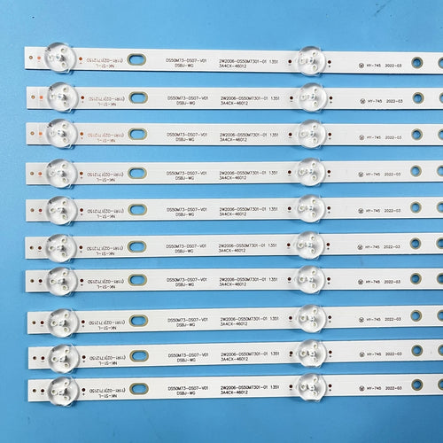 10pcs LED Backlight strip for NES0NS 50F570T2 AKAI AKTV505 TI4910DLEDDS C50ANSMT-4K DS50M73-DS07-V01 DSBL-WG 2W2006-DS50M7301-01