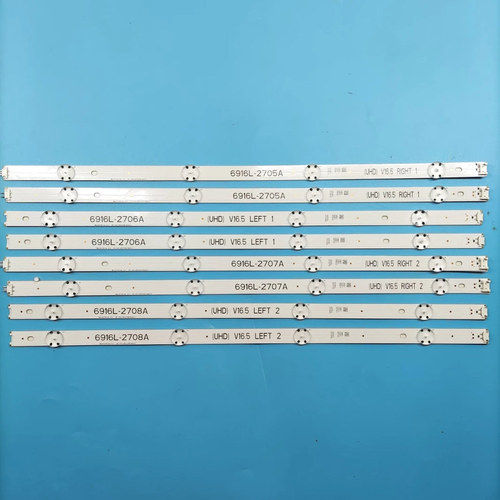 8 PCS LED backlight strip for 49inch TV 49UH6110-SF 49UH6109-ZB 49UH610A-UJ 49UH610T 49UH610T-DJ 49UH610T-TB