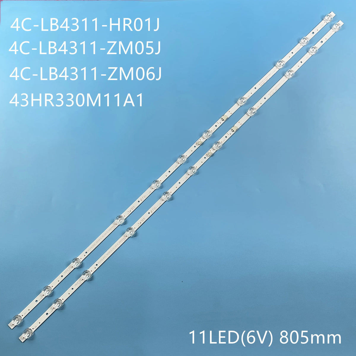 LED backlight strip 11 lamp for43" TV GIC43LB32_3030F2.1D_V0.9 4C-LB4311-ZM06J ZM08J HR01J 43UD6426 43A260 43V2