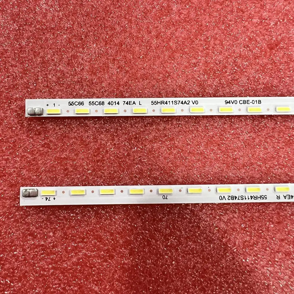 2pcs/set LED Backlight Strip 74LED For TCL 55C66 55C68 55S515 55S515-B 55S517 55S517TAAA 55P5 55T3 STQ550AT9 55HR411S74B