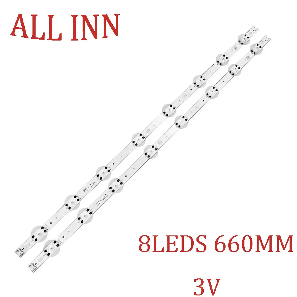 LED strip For 32 V17 8LED 6916L-2855A 6916L-2855B 32LJ610V 32LJ510V 32LJ510U-ZA HC320DXN-ABSL1-2143 LC320DXE(FK)(A2)