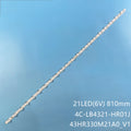 21 LED(6V) LED Backlight strip for TCL 43RS520 43R5500 43S435 43F9F 43F8 21*1 43HR330M21A0 V1 4C-LB4321-HR01J 43s615 43p615