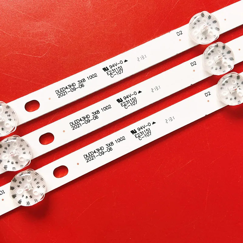 LED strips For DLED43HD 3X8 1002 for 43LF0207 43HRP6507 Erisson 43FLM8000T2 43FLES85T2SM BQ 4303B AWOX AWX-10943ST
