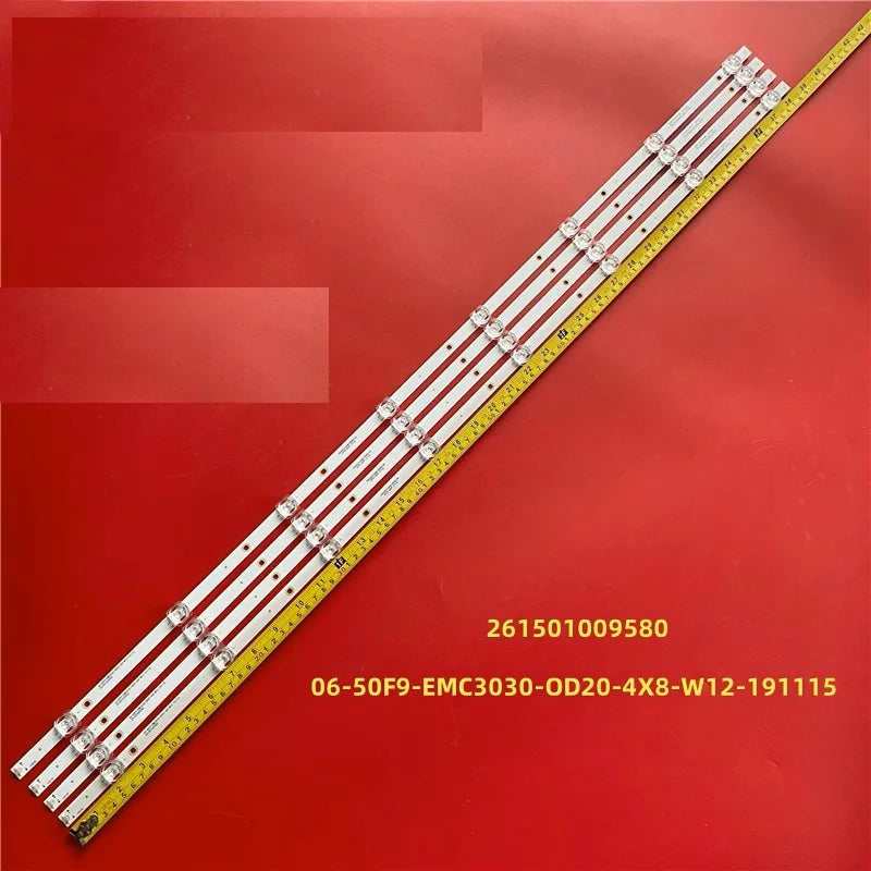 4pcs/set 8LED LED Backlight strip for HEC R1 50 S 4K 06-50F9-EMC3030-0D20-4X8-W12-191115